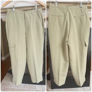 Tommy Bahama Pants Women's 4 Sage Green Silk High Rise Trousers Cropped Coastal